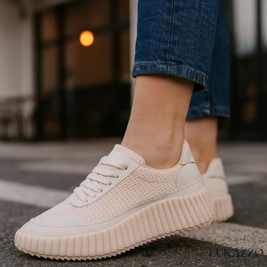 Tênis Feminino Casual Fashion Leve Confortável Tendência Off