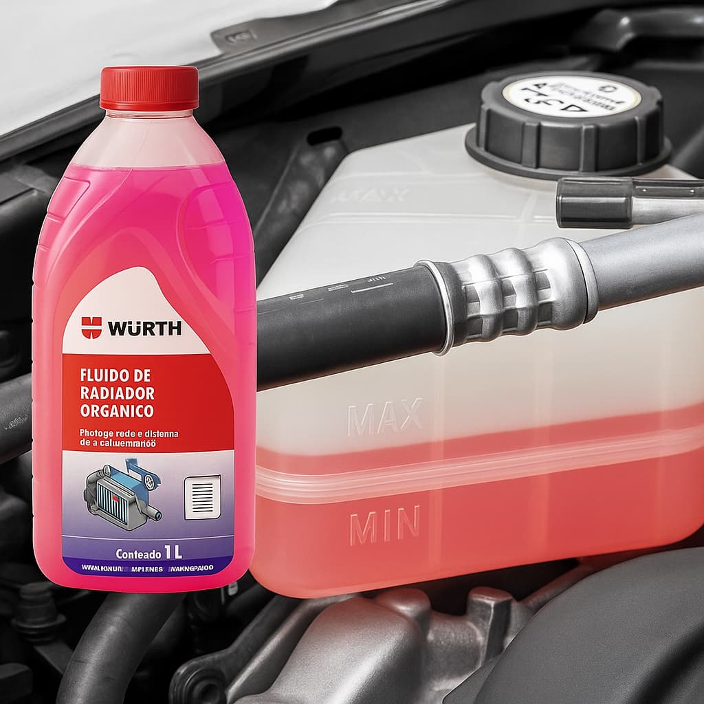 Aditivo para Radiador Rosa Organico Wurth Anticorrosivo Antioxidante para Radiadores 1l