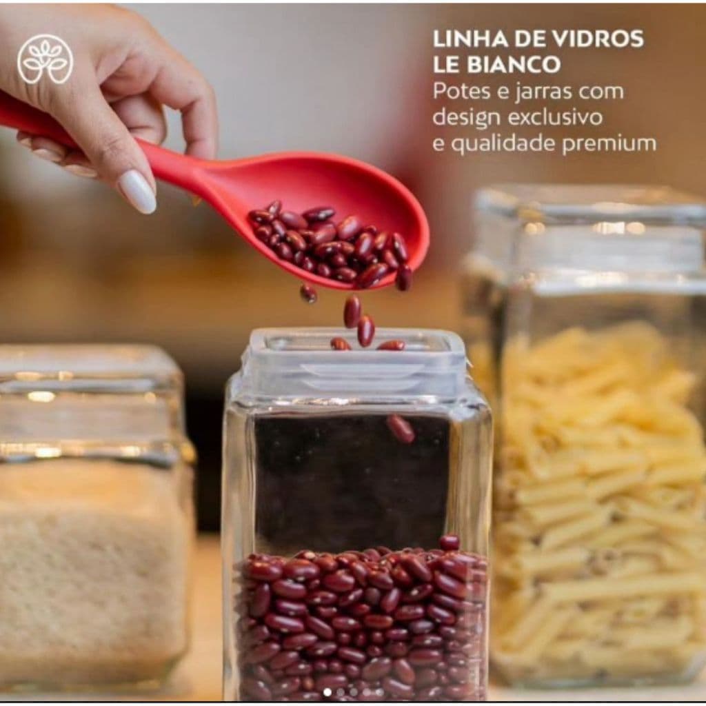 Pote de Vidro Hermético Le bianco Tamanho P M G