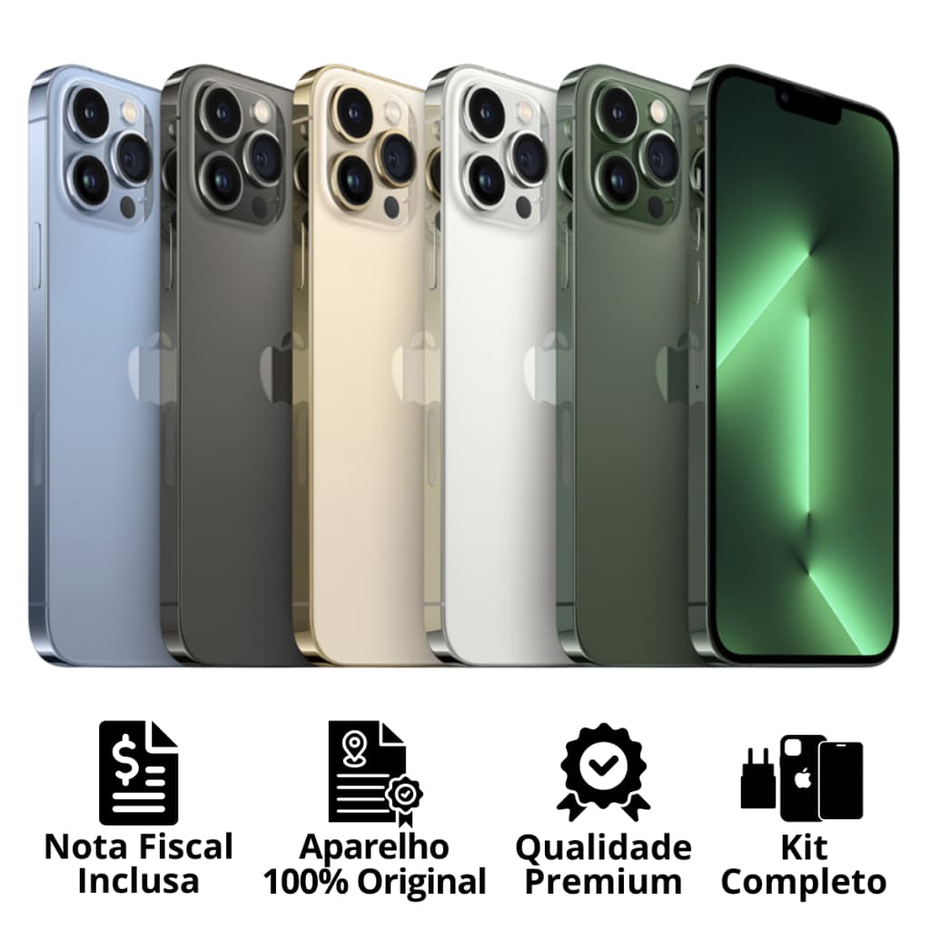 Apple  iPhone 13 / 13 Pro / 13 Pro Max Original Seminovo Vitrine Bateria 85% a 100% Nota Fiscal + Garantia