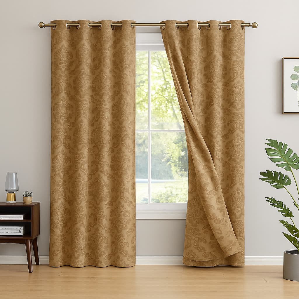 Cortina Jacquard Luxuosa Quarto E Sala