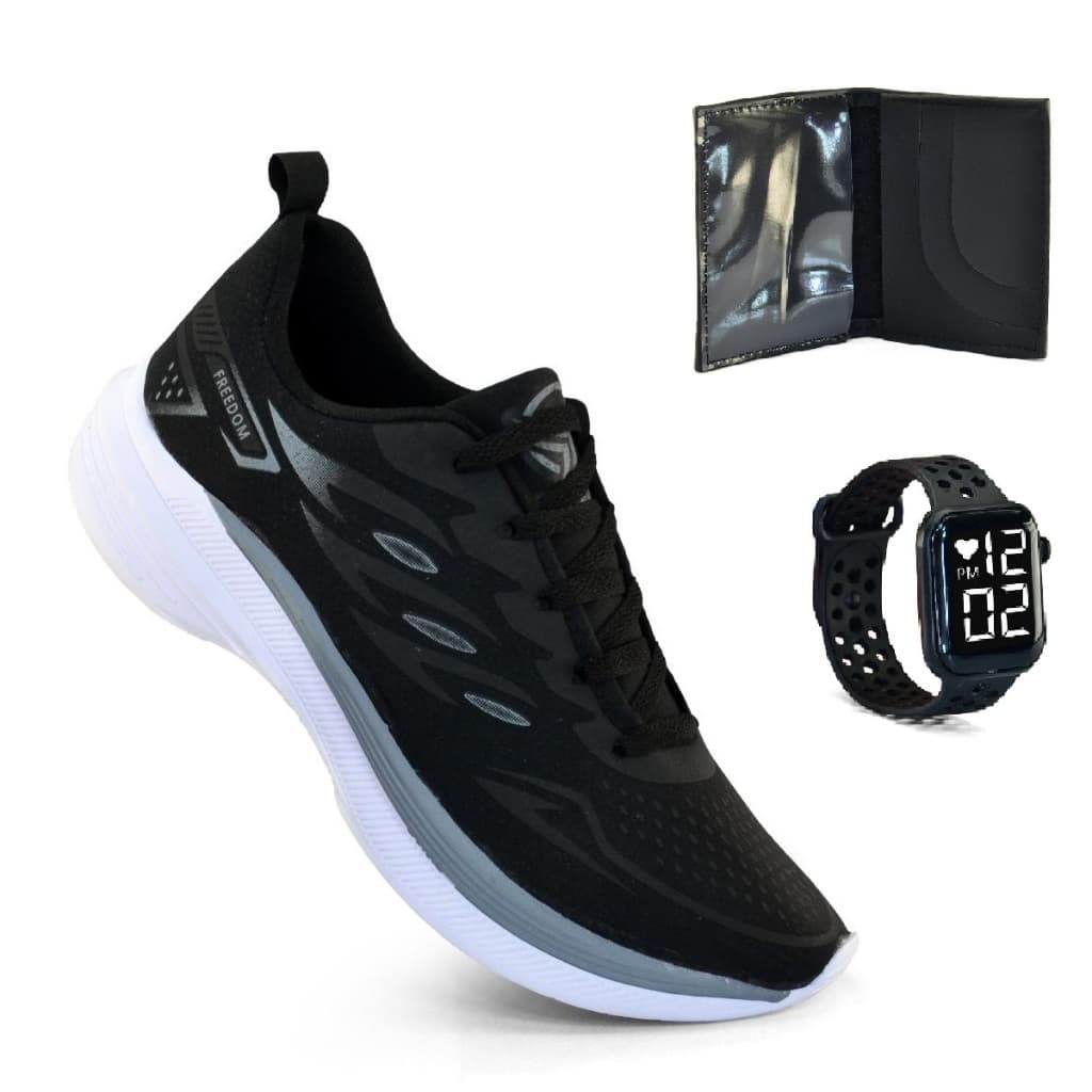 Tenis Masculino Esportivo Versatil Academia Corrida Caminhada Super leve e Macio