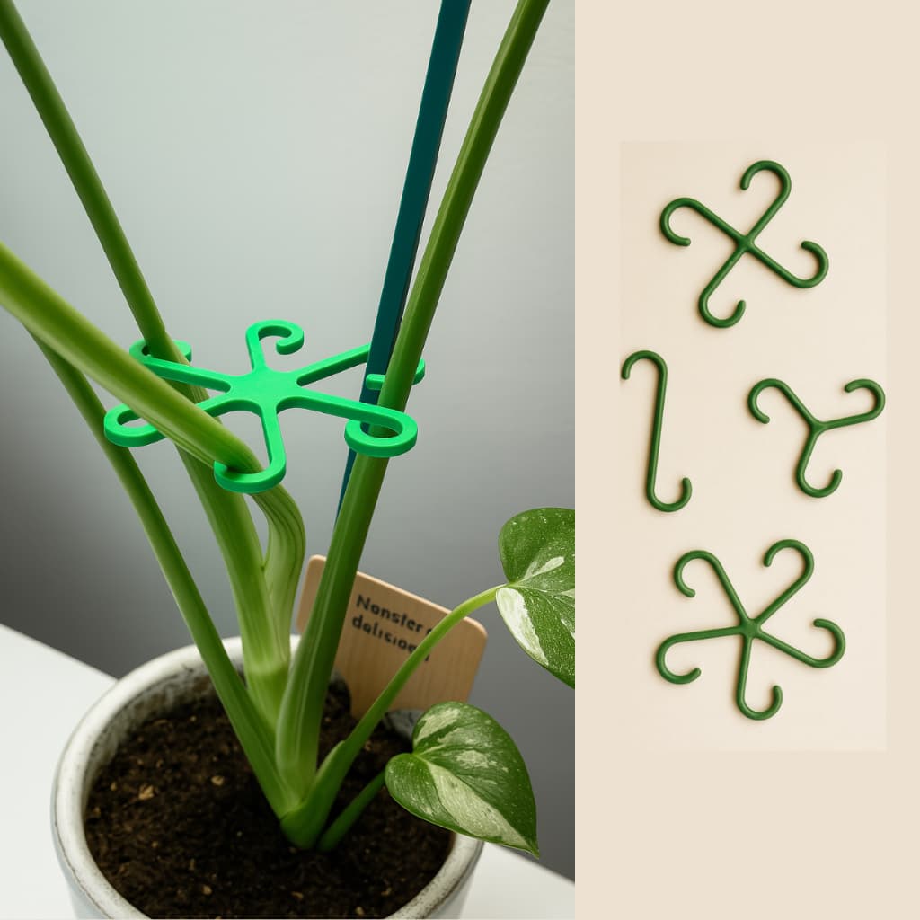 Suporte De Haste Transparente Alocasia Monstera Leaf Suporta Clipes De Videira Para Plantas Trepadeiras