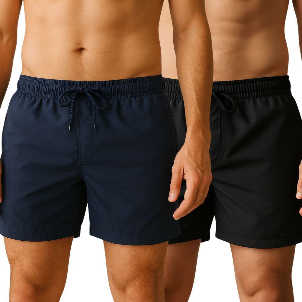 Kit 2 Short Mauricinho Masculino Tactel Grosso Bermuda Lisa Masculina Shorts de Elástico Leve Secagem Rápida