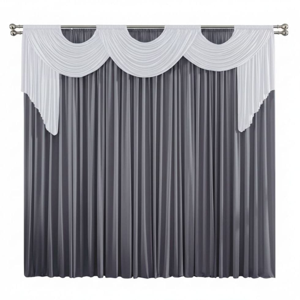 Cortina Emilly 4,00m x 2,70m Para Sala Ou Quarto