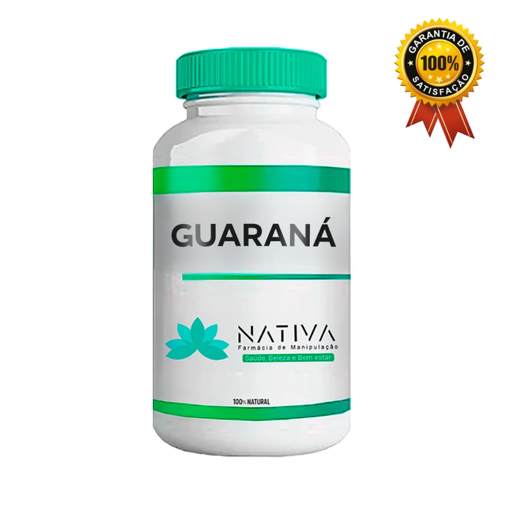 Guaraná 500mg 60 Cápsulas 100% Natural Suplemento Energia Treinos