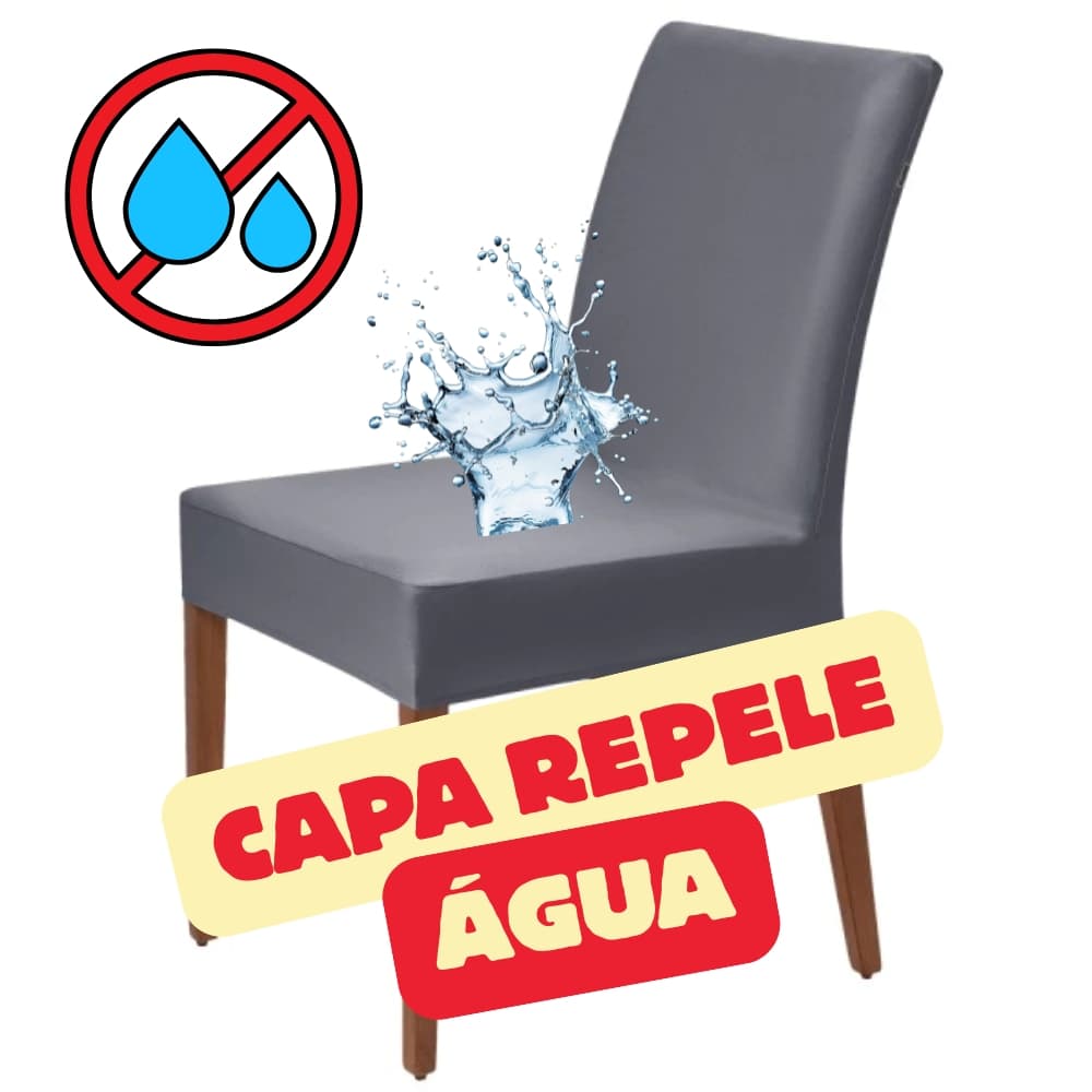 Capa Para Cadeira De Jantar Em Malha Hidro Repelente Decoração De Casa Impermeável Kit 4 e 6 Lugares