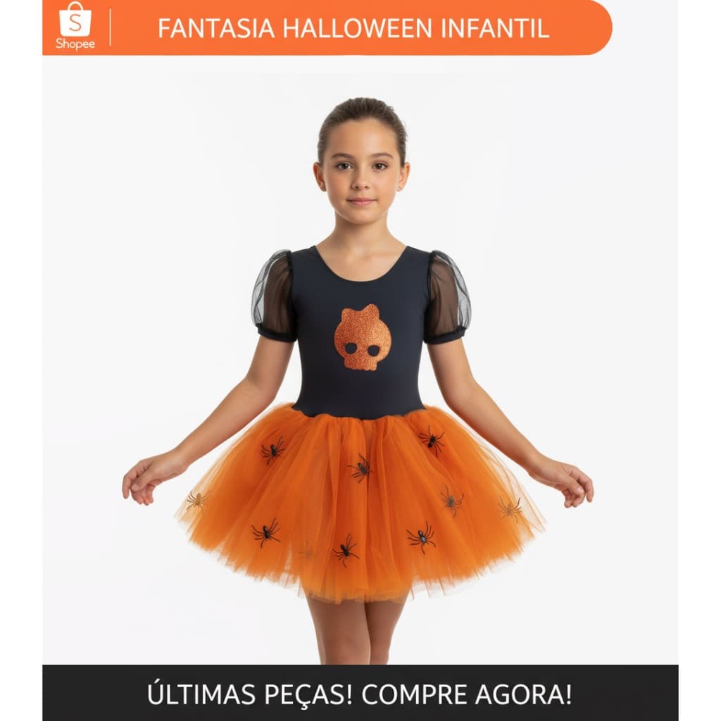 Fantasia Infantil Feminina Halloween