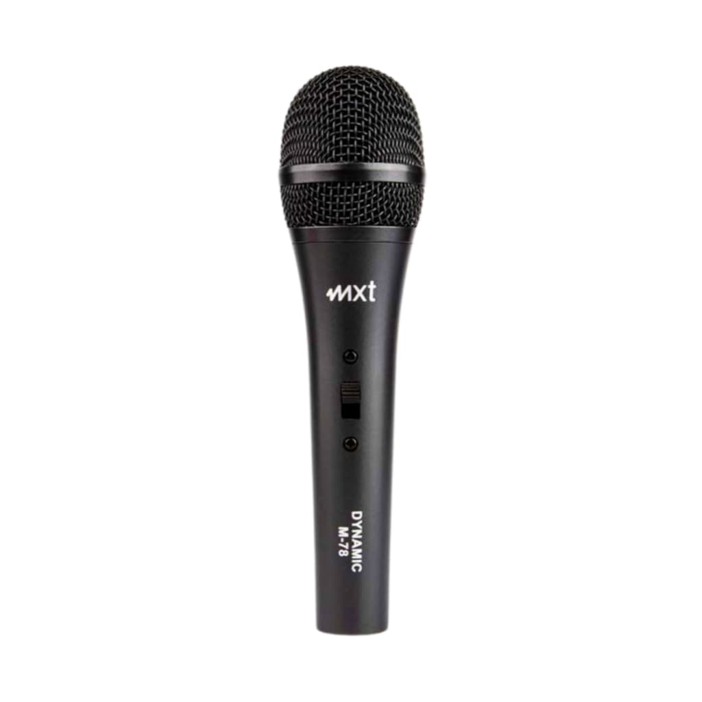Microfone Profissional Dinâmico M-78 Mxt + Cabo 3 Metros Cor Preto