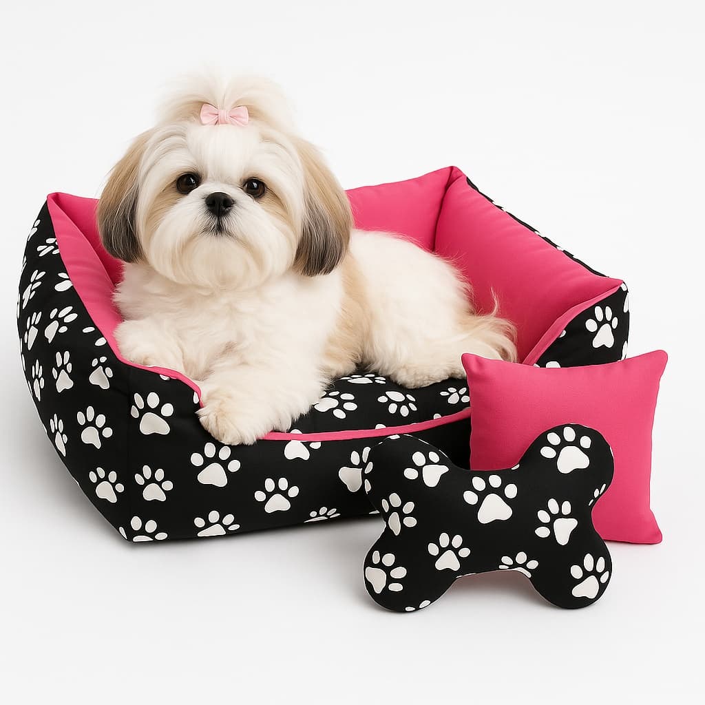 Cama Caminha Pet Para Cachorro Tamanho 60x60cm Para Shistszu / Maltês / Pincher /Daschut / Poodle