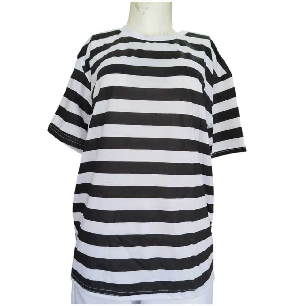 CAMISA LISTRADA DE MALANDRO - BRANCO E PRETO