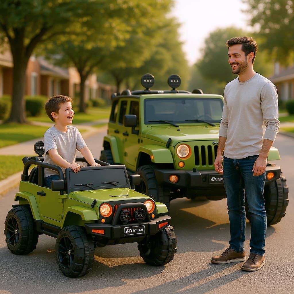 Mini Carro Eletrico Infantil Jeep Motorizado 12V com Controle Remoto Jipe para Criança 2 a 5 anos