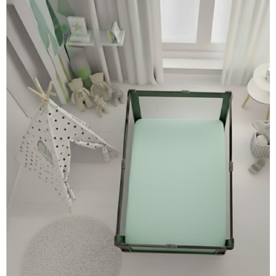 Colchonete 100X75cm Ideal para Chiqueirinho de Bebê Micropercal 400fios - Cores Lisas