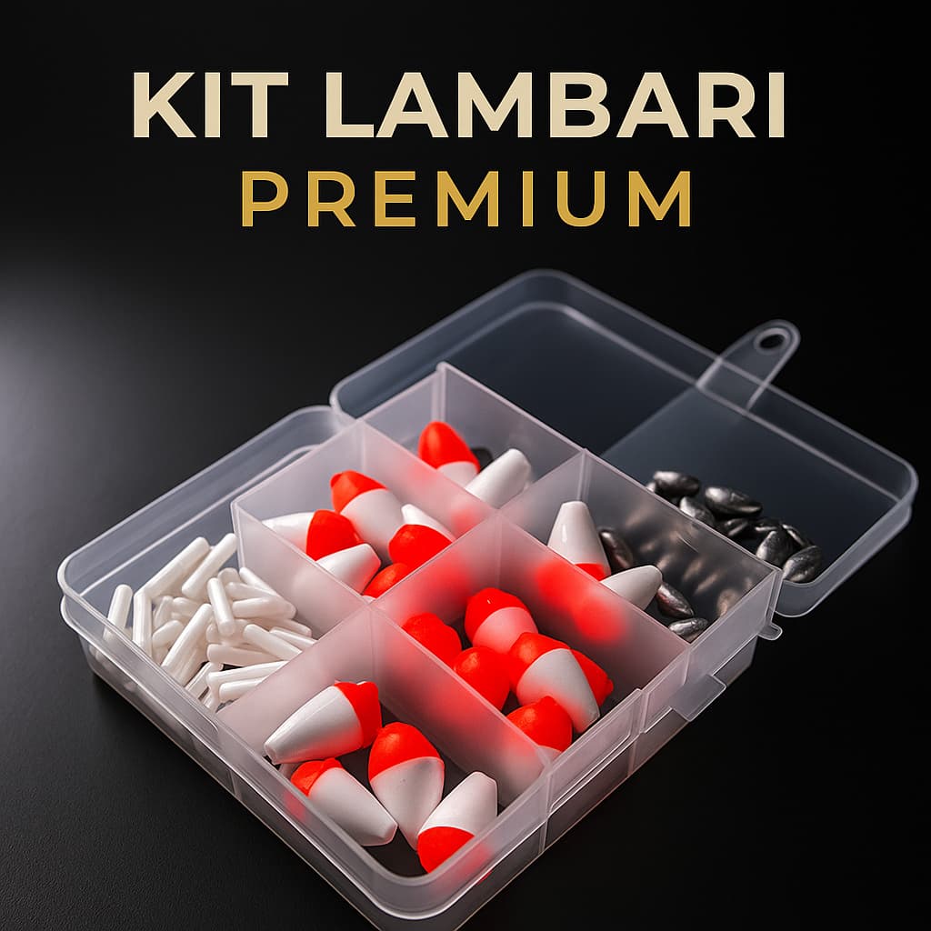 Kit Pesca Lambari Premium Ottoni Box Caixa Multiuso Boia Anzol Chumbada Girador Envio Imediato Top