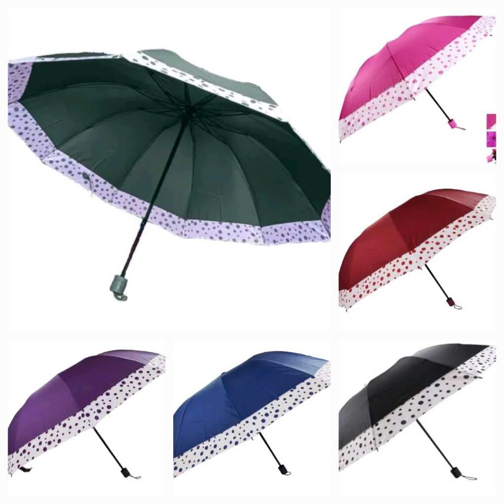 sombrinha gg com estampa de bolinha 75cm por 124cm