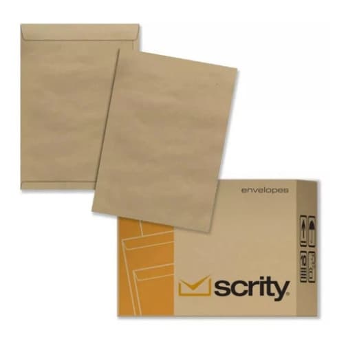 Envelope Saco Kraft Natural 229x324mm  50 UN Scrity