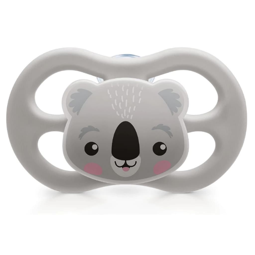 Chupeta Little Friends Lillo Bico Simétrico de Silicone 0-6 Meses Tam 1 Coala Baby Lillo