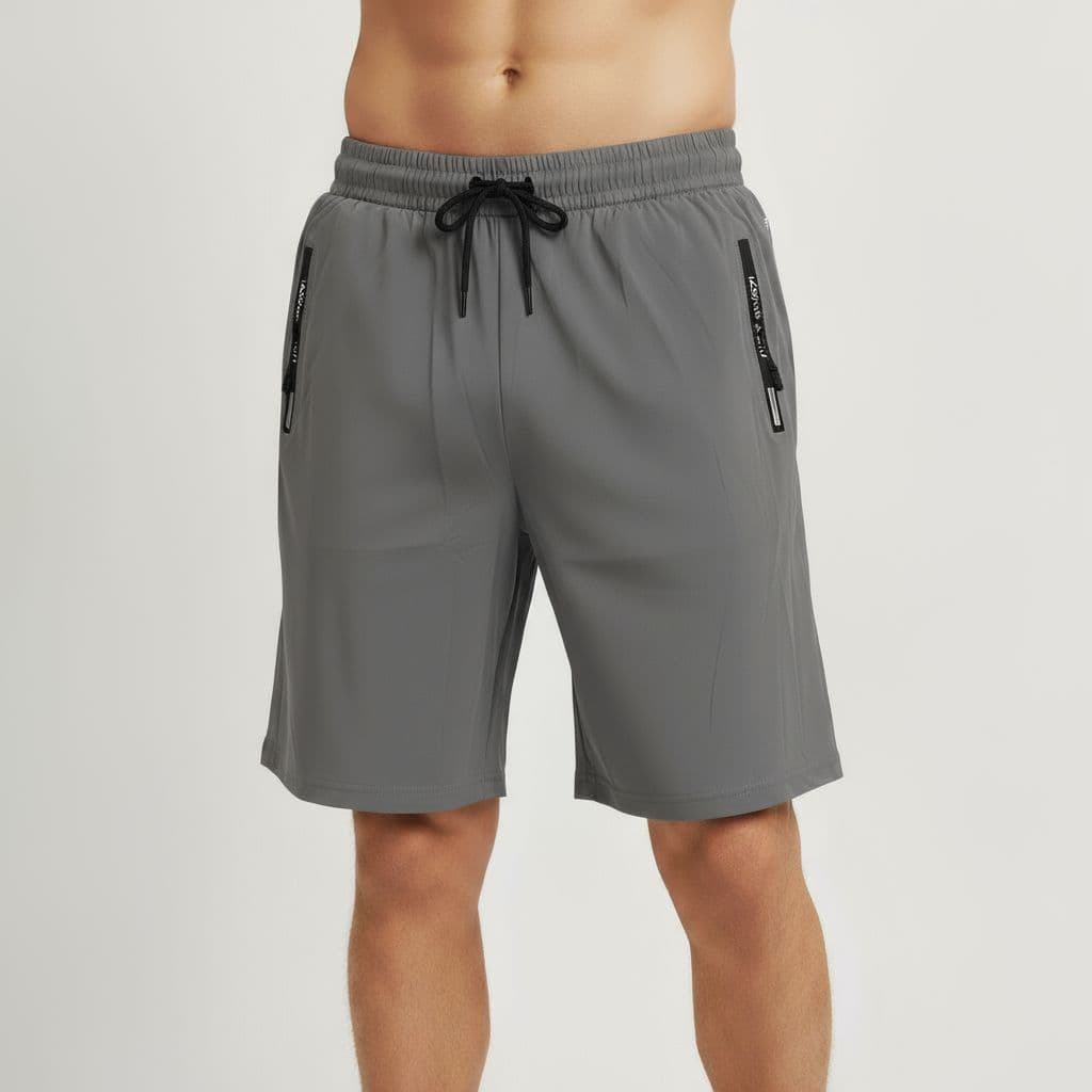 Short Bermuda Academia Masculino Praia Bolso com Zíper Tactel Secagem Rápida