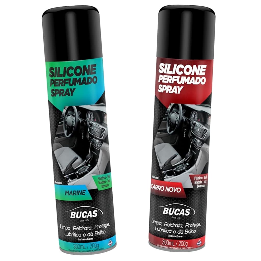 Bucas Silicone Spray Marine  ou  Carro Novo 300ml Rodabrill ESCOLHA