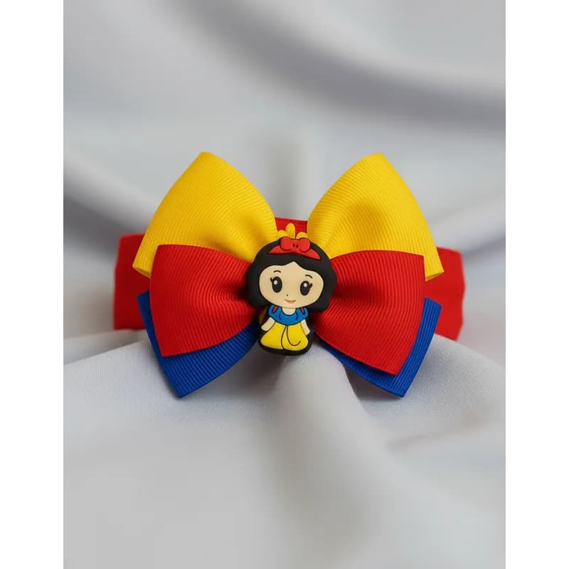 Laço Faixinha Bebê Branca de Neve Princesa mesversário temático