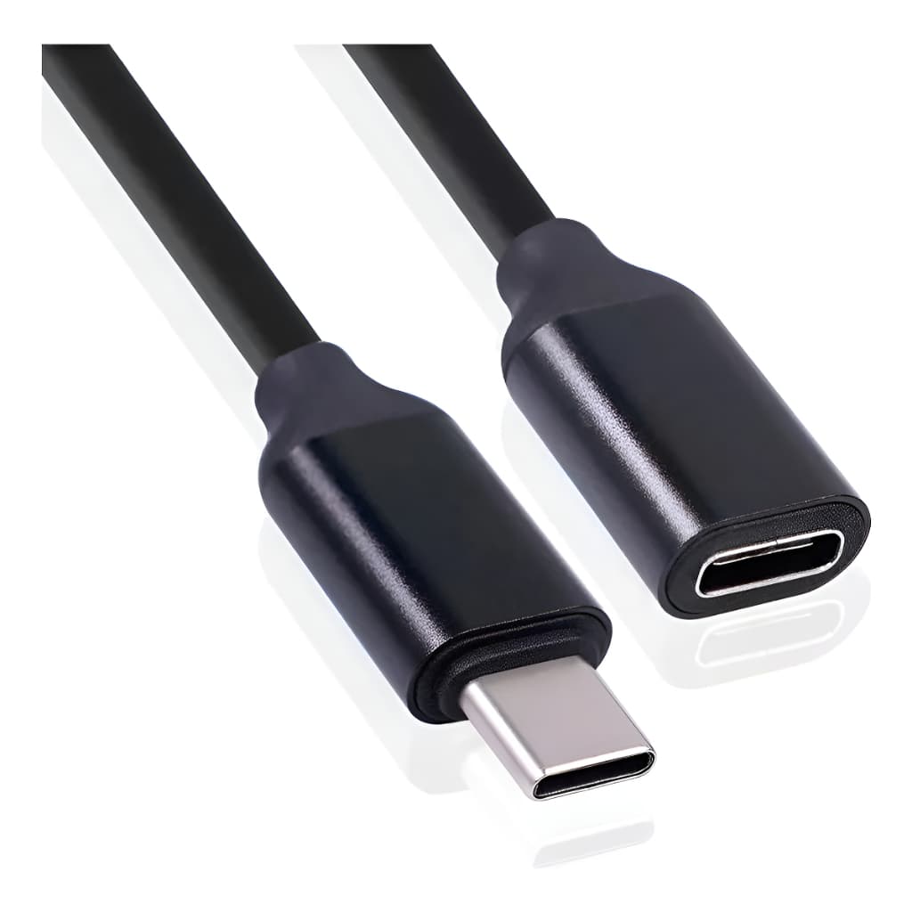 Cabo Extensor Usb Tipo C  - Macho Fêmea - 2 Metros, 1 Metro, 50 Cm