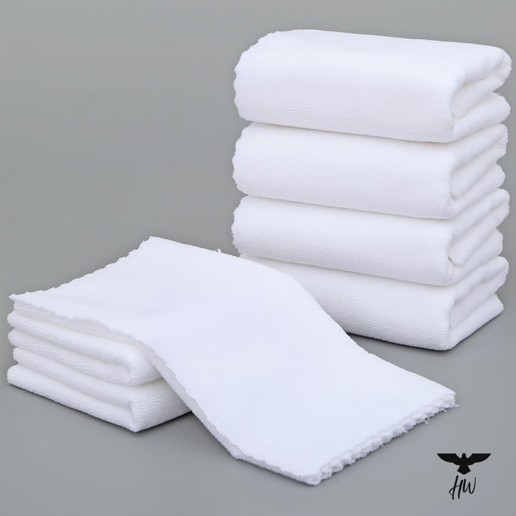 Kit 05 Panos De Microfibra Branco 40x60 Toalha Limpeza Grande