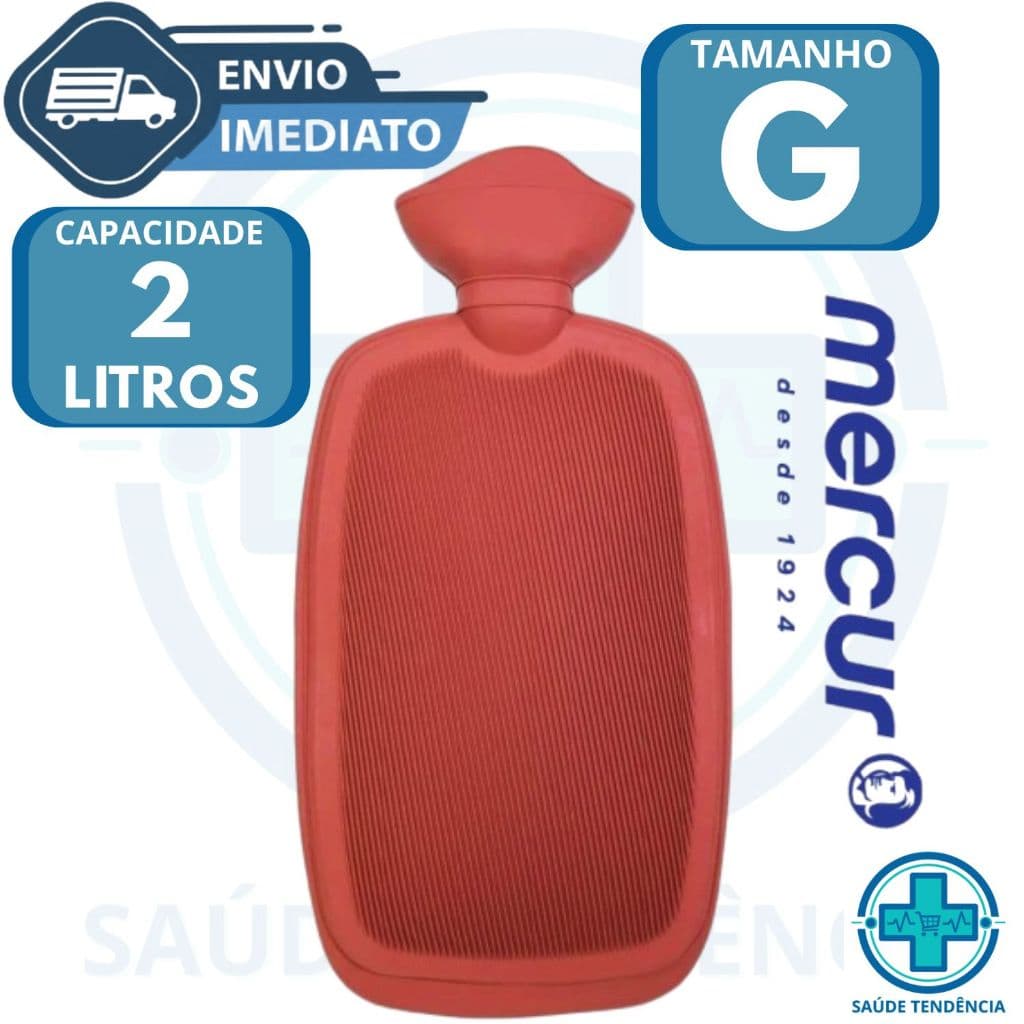 Bolsa Agua Quente Grande 2 Litros Bc0014 Mercur Cor Bordô