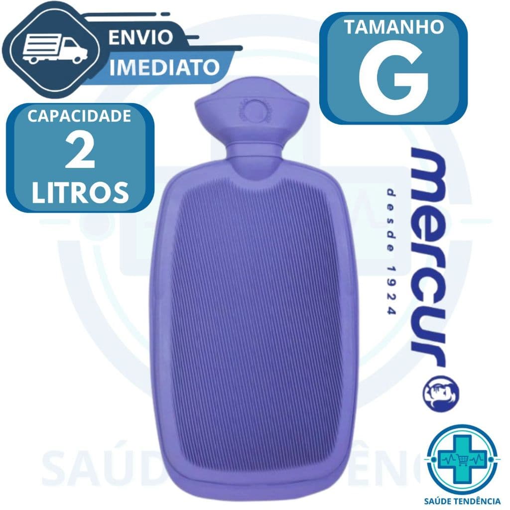 Bolsa Para Agua Quente Grande 2 Litros Bc0014 Mercur Lilás