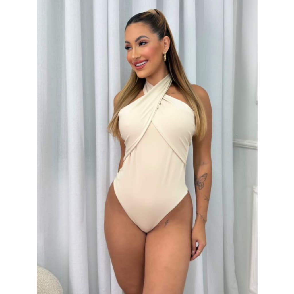 Body Feminino Multiformas body Maiô Suplex Duplo Versátil Roupas Femininas Para Festas Natal Ano Novo Praia