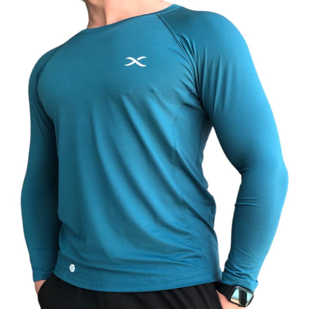 Camiseta manga longa, segunda pele, com proteção Fpu50+