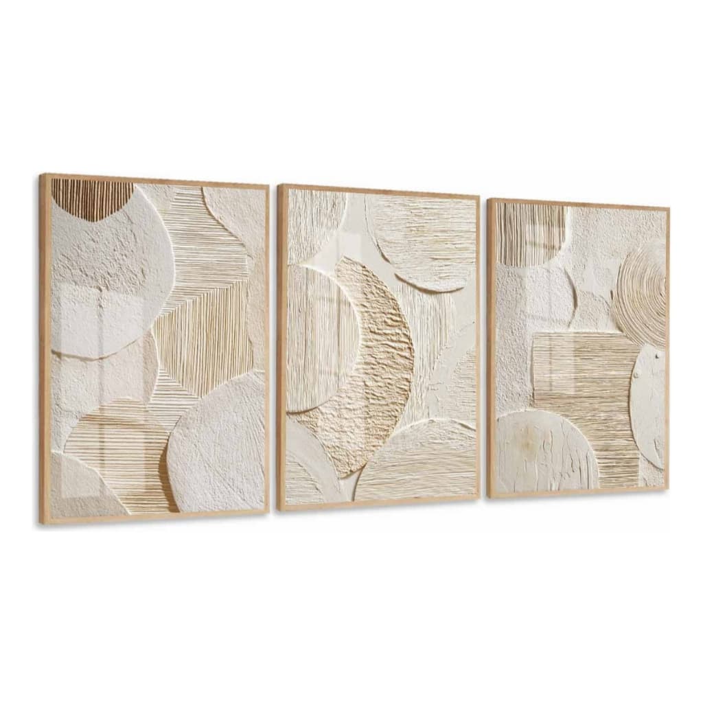 Quadros Decorativos Abstrato Geométrico Clean moderno luxo sala quarto hall com  Moldura Vidro