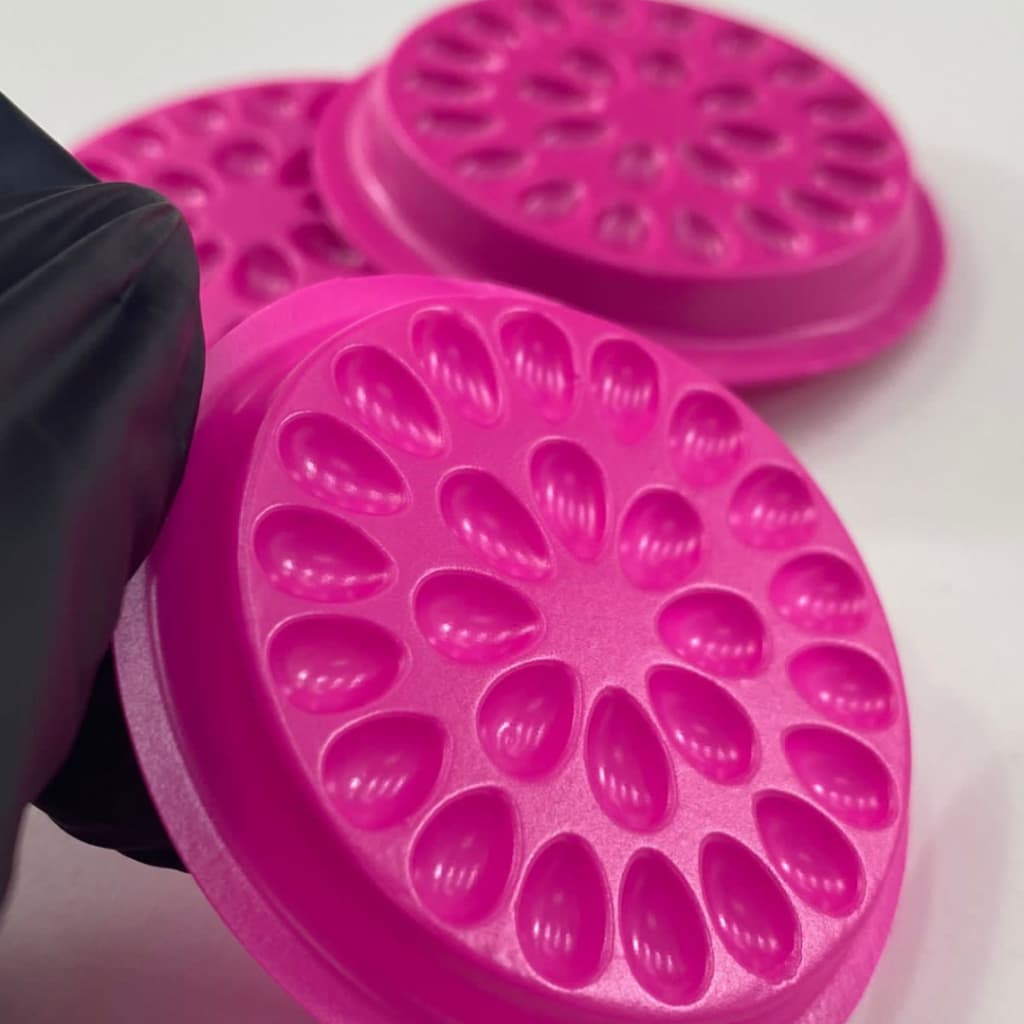 Suporte para cola de Extensão de cílios, disco pizza 27 furos