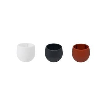 KIT VASO BABYBALL 3 UNIDADES - PRETO, BRANCO E CERAMICA