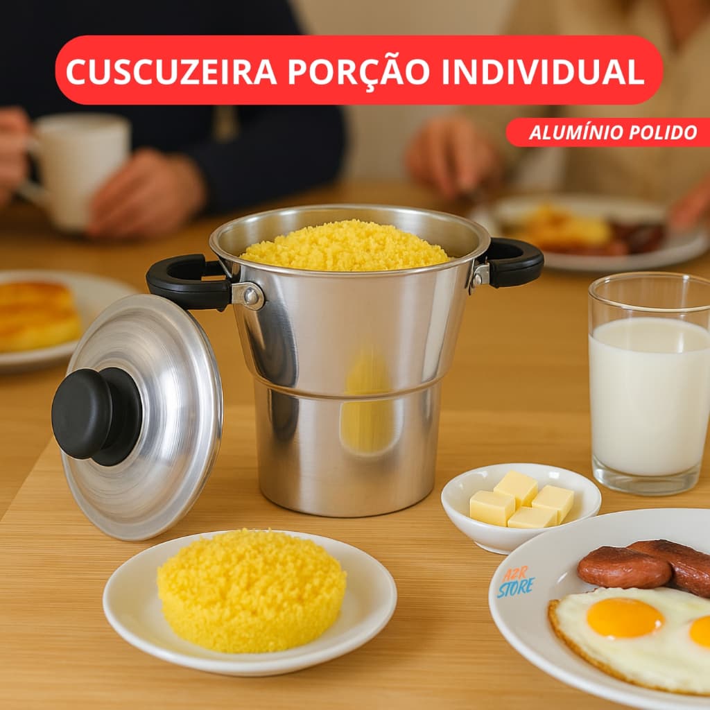 Cuscuzeira Tamanho Pequeno N° 12 Porção Individual Alumínio CCZ02