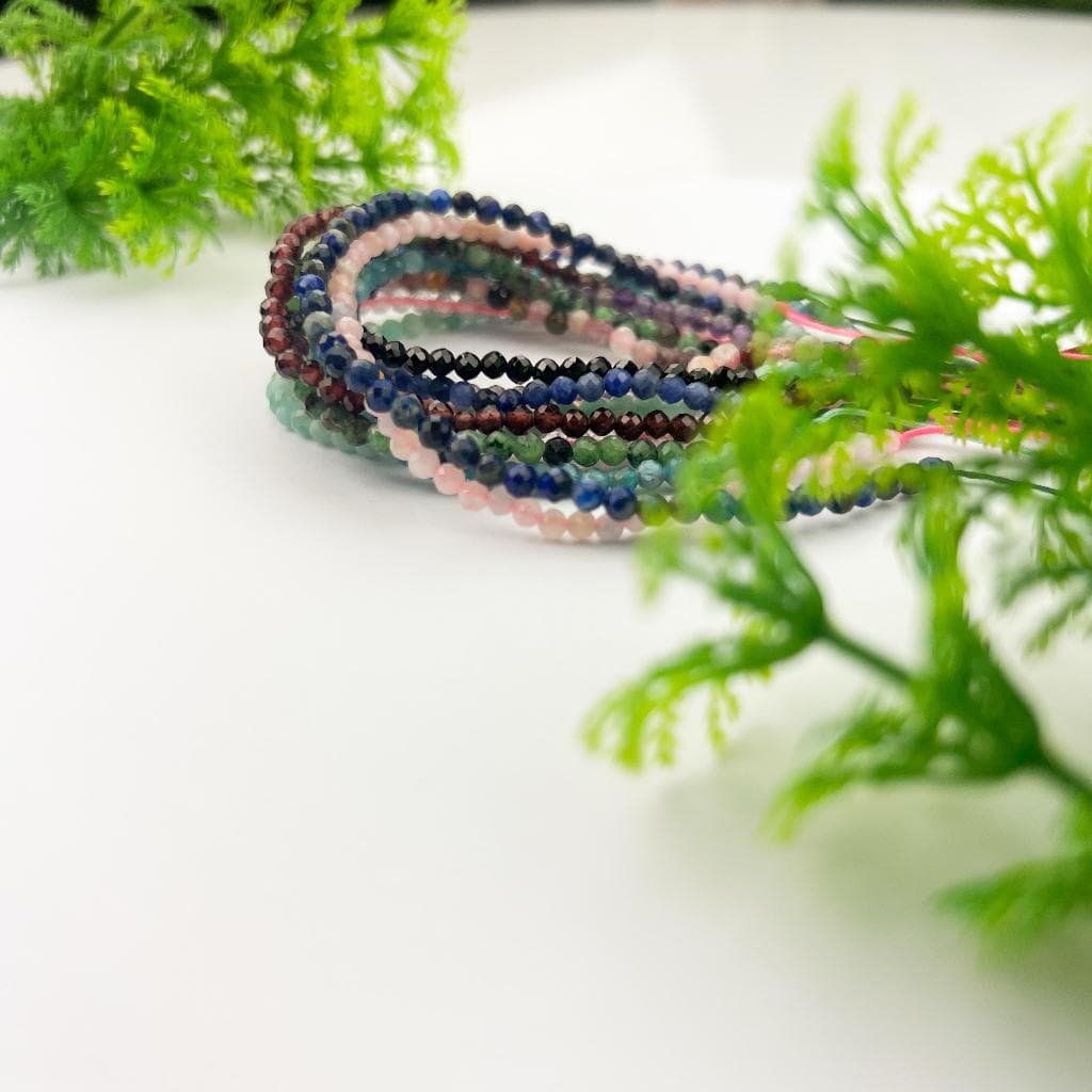 Pulseira Facetada Natural Macramê