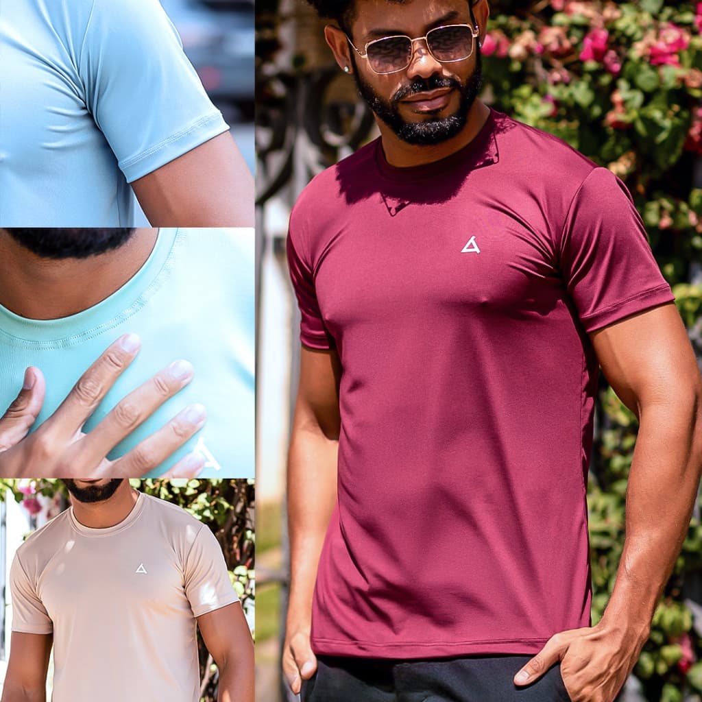 Kit 4 Camisetas Térmica Dry Fit Proteção UV 50% Masculina Para Academia Treino e Corrida