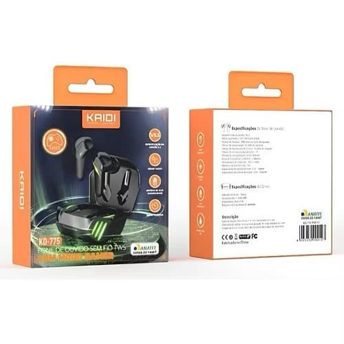 Fone De Ouvido 775 Sem Fio Bluetooth Gamer Qualidade Kaidi Cor Preto - ENVIO IMEDIATO