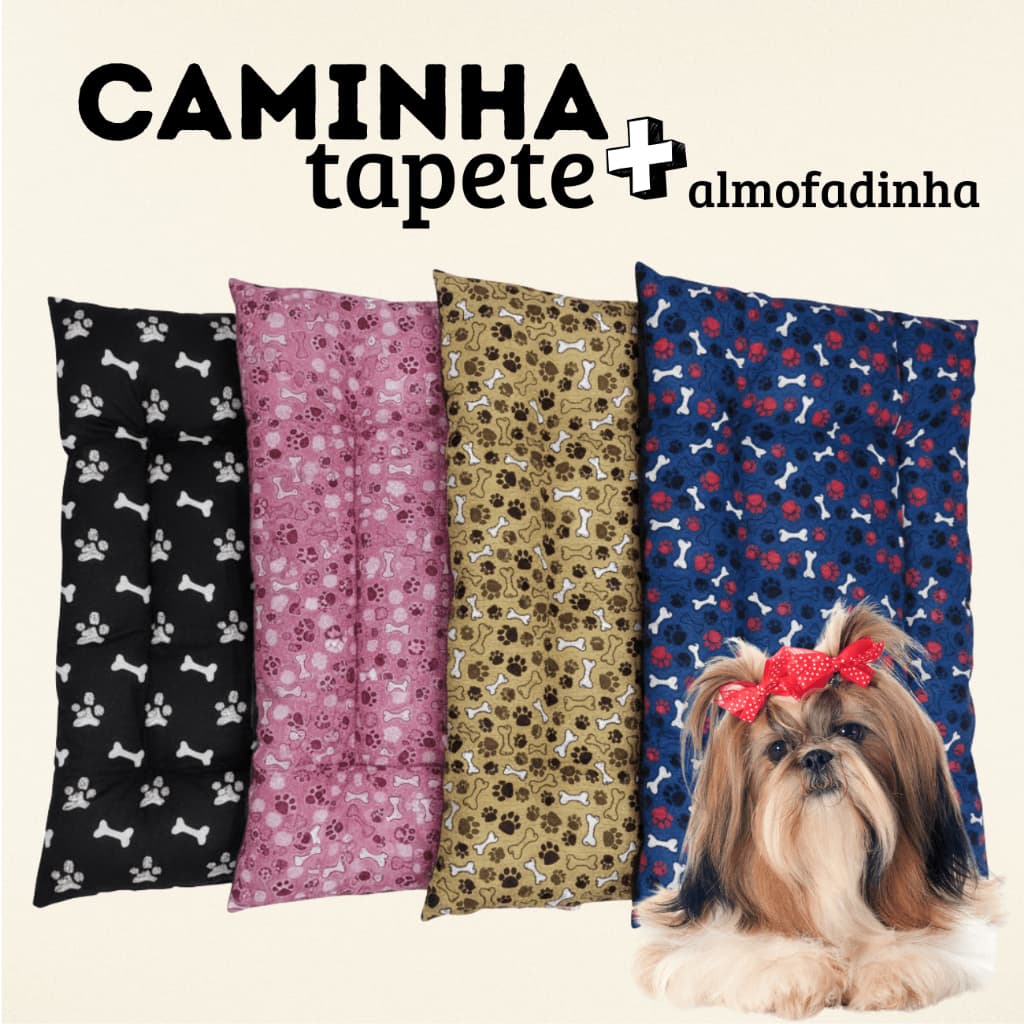 Caminha/Tapete Para Pet Tecido Térmico Com Almofadinha Para Cachorro e Gato