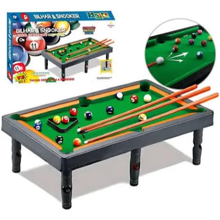 Mini Mesa De Bilhar Jogo Sinuca Brinquedo Completo Infantil ( P, M e G )