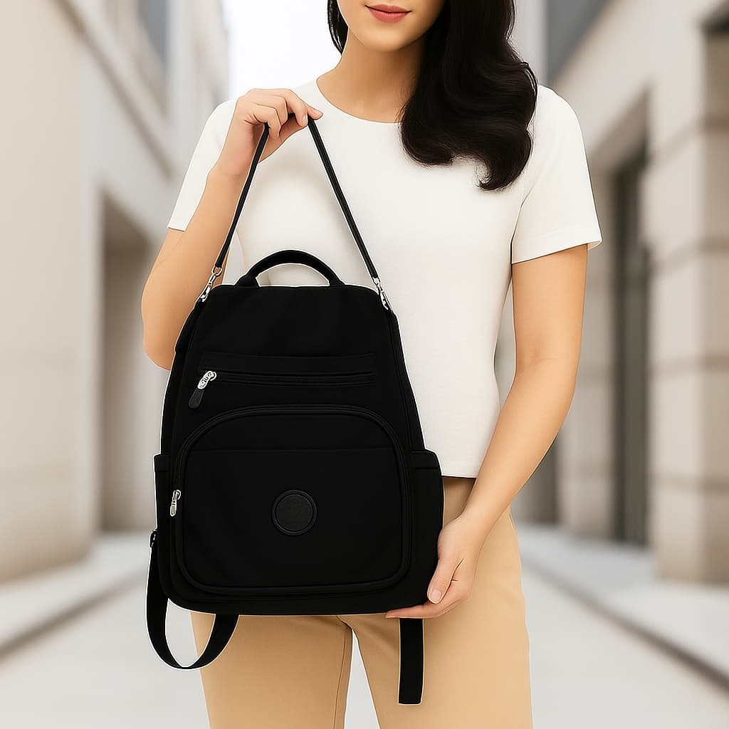 Mochila Feminina Estilosa Antifurto Grande Impermeável para Trabalho Faculdade Viagem