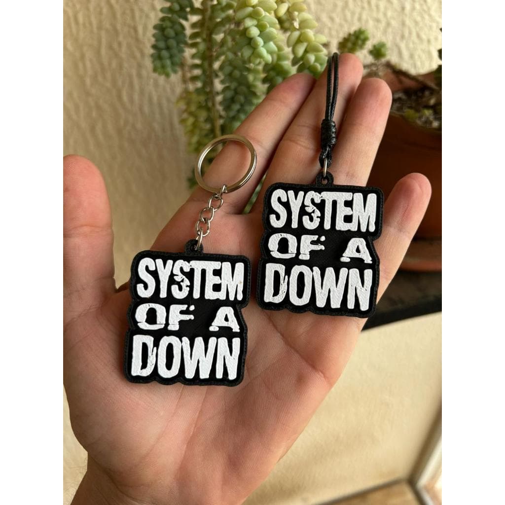 Colar e Chaveiro Banda System of a Down | Rock Alternativo | Presente para Fãs de Rock e Metal | Use Roots | Impressora