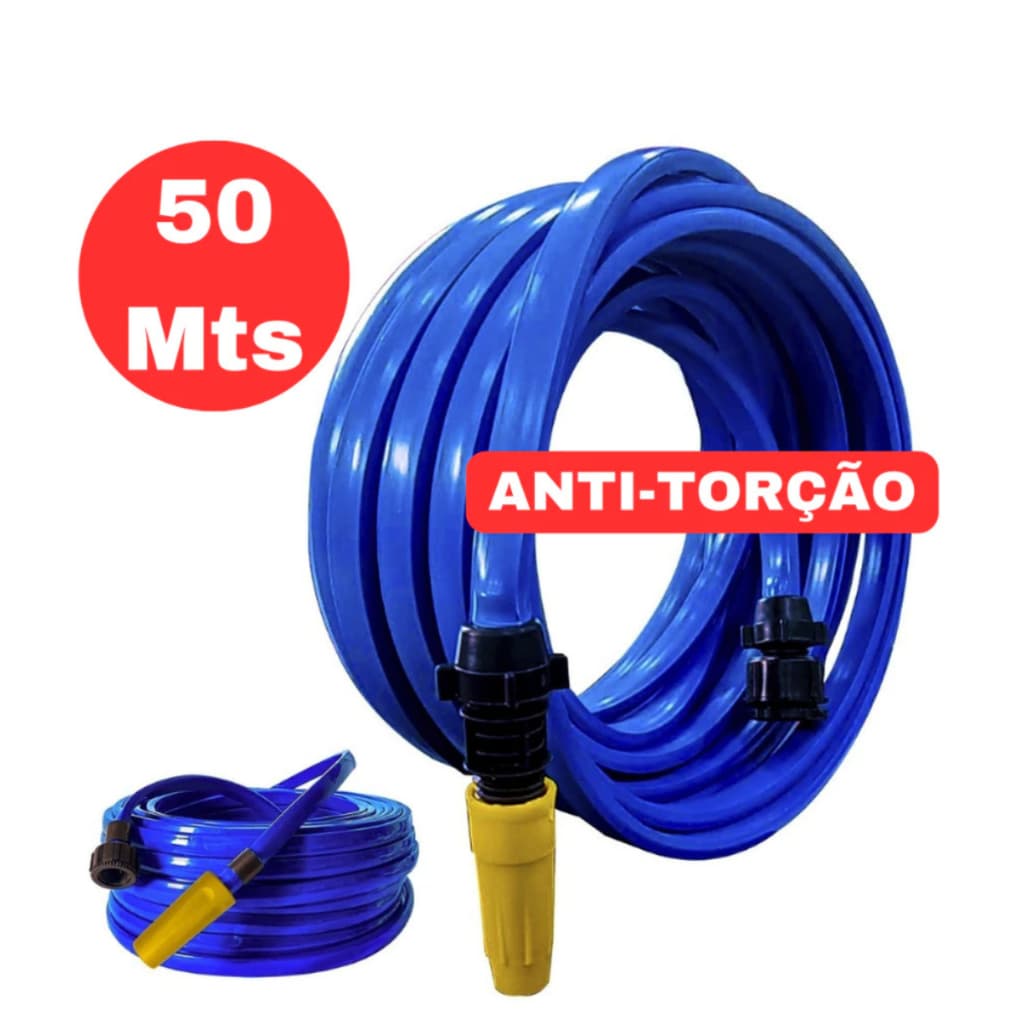 Mangueira Jardim Reforçada 10 15 20 25 30 50 Quadrada Não Torçe Anti Torção Chata Quadrada