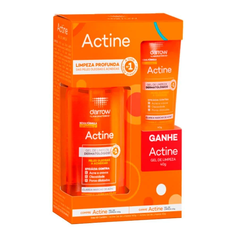 Kit Actine Darrow Gel de Limpeza 140g e Ganhe Gel de Limpeza 40g