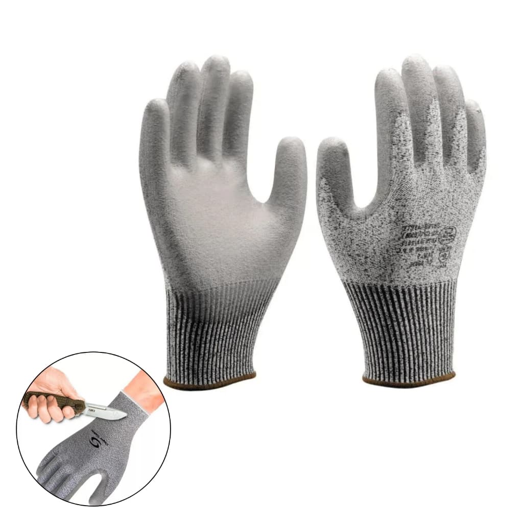 Luva Anti Corte C/ Banho Pu Ss1008 Tam P/m Conforto Proteção