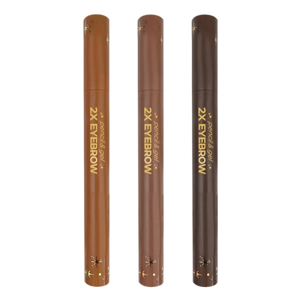 Lápis Duo 2x Eyebrow - Pencil & Gel  Sobrancelhas Fenzza