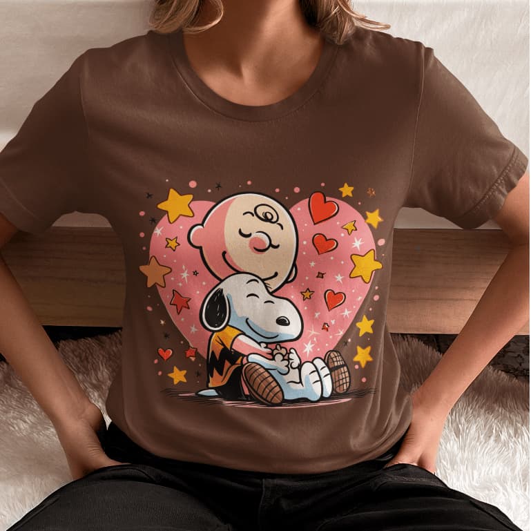 Camiseta Camisa Estampada Desenho Snoopy Aesthetic Feminina Algodão Premium