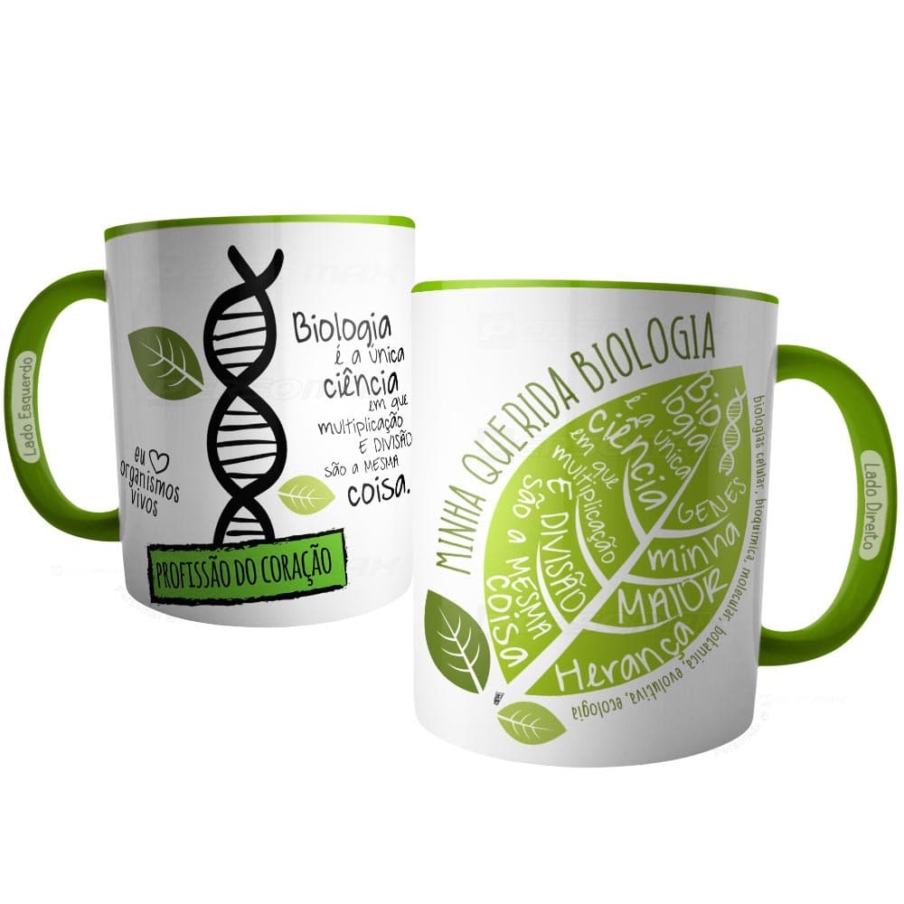 Caneca Biologia Xicara Biólogo Cientista Profissão Professor Presente Dia dos Professores