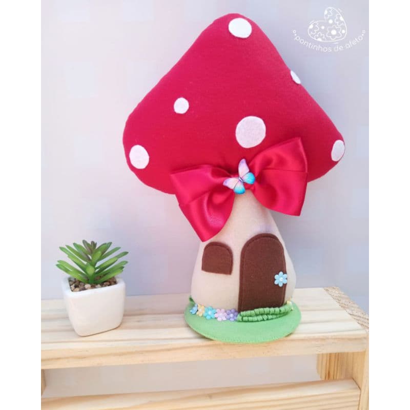 2 Cogumelos de feltro  26cm