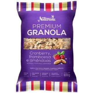 Granola Premium Naturale, Cranberry, Framboesa e Amêndoas, 800g