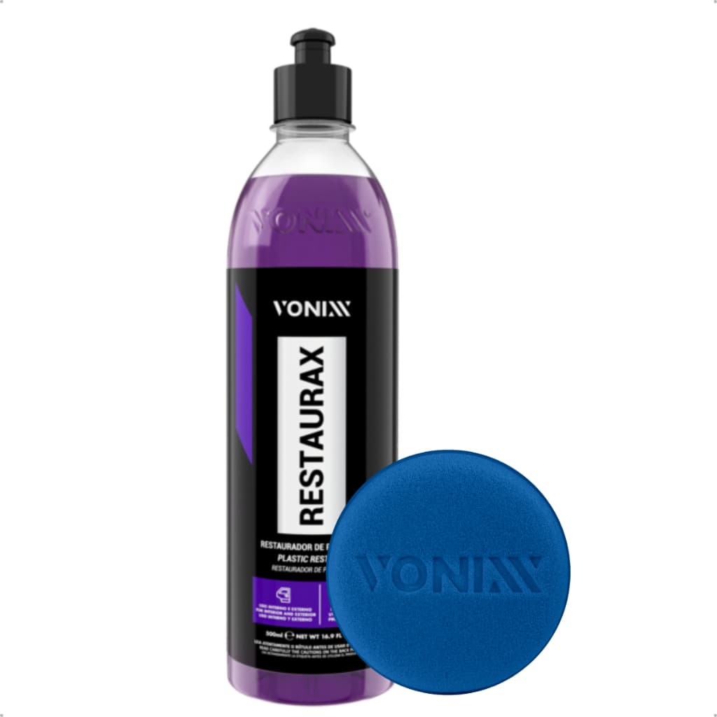 Kit Restaurador de Plásticos Restaurax 500ml + Aplicador De Espuma Vonixx